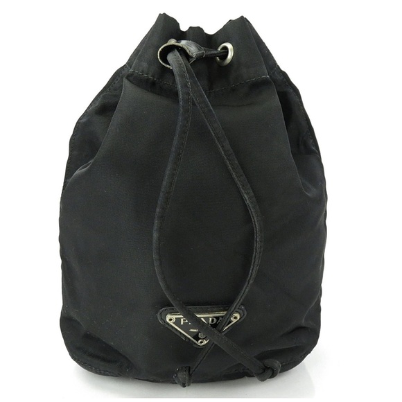 Prada Classic Black Nylon Drawstring Bag Unisex main image 6